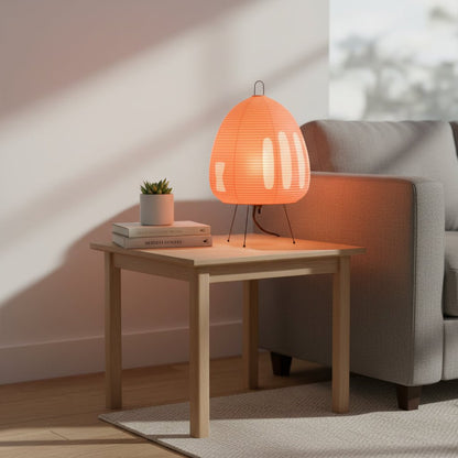 AKARILUX Rice Paper Table Lamp LED Warm Light