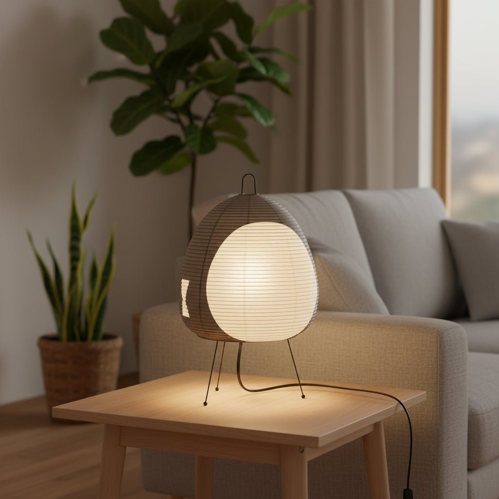 AKARILUX Rice Paper Table Lamp LED Warm Light