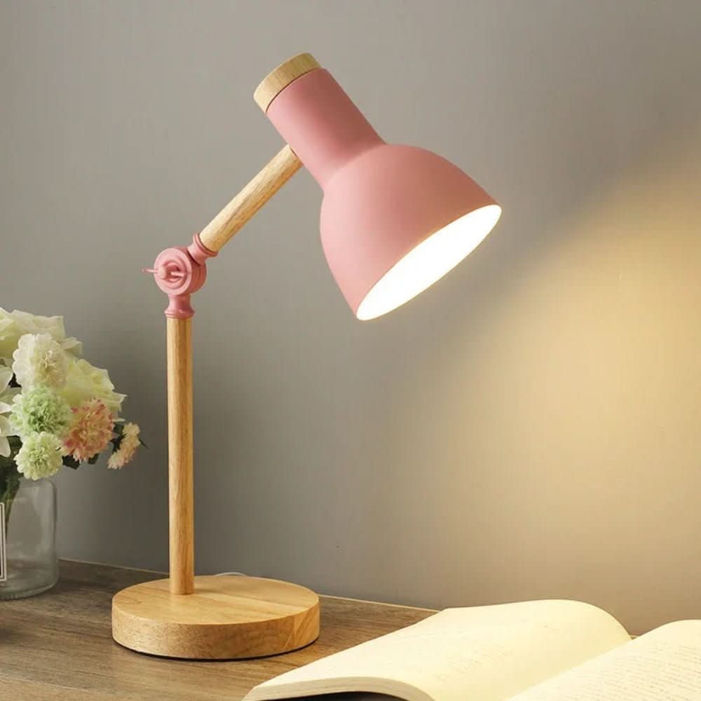 LUMOWOOD Desk Lamp Adjustable Wooden Table Lamp