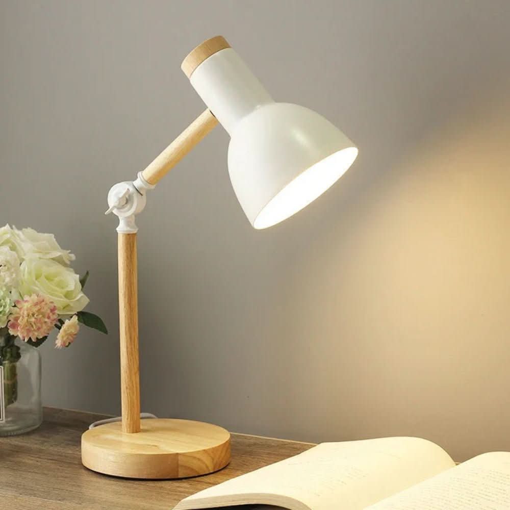 LUMOWOOD Desk Lamp Adjustable Wooden Table Lamp