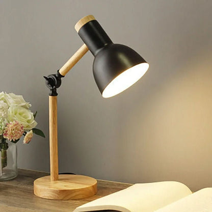 LUMOWOOD Desk Lamp Adjustable Wooden Table Lamp