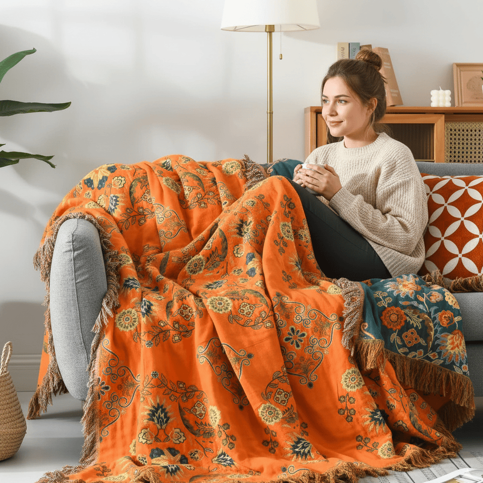 FLIPWARM Double-sided Marigold Blanket