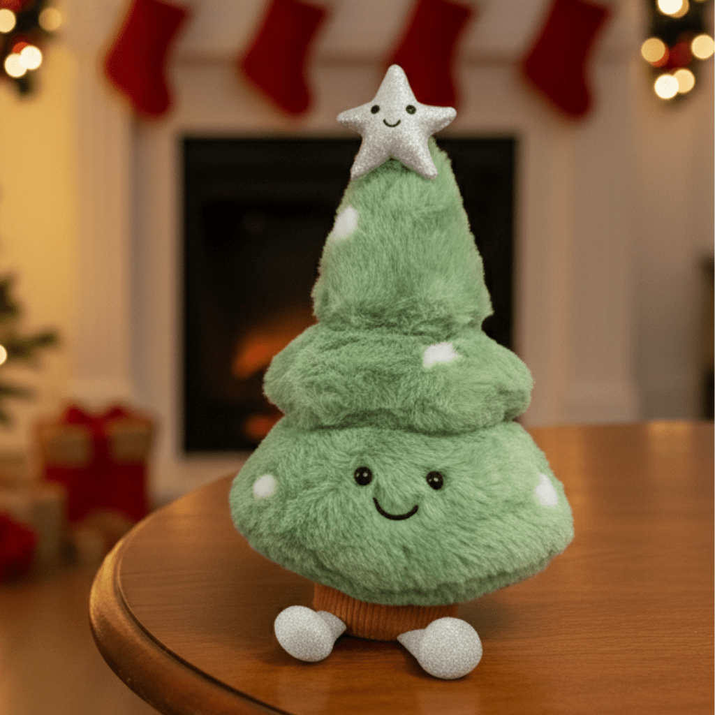 FESTIVETREE Cute Plush Christmas Tree Figurine