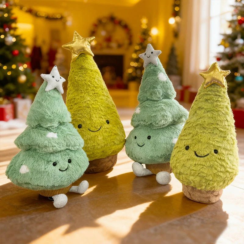 FESTIVETREE Cute Plush Christmas Tree Figurine