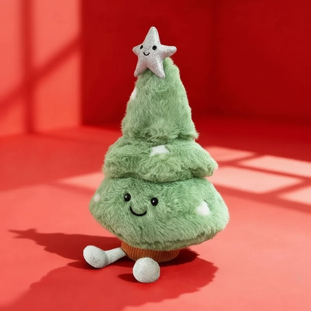 FESTIVETREE Cute Plush Christmas Tree Figurine