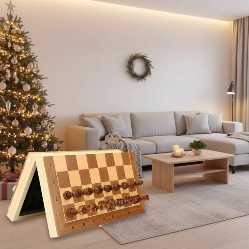 LOGIQON Magnetic Wooden Chess Set