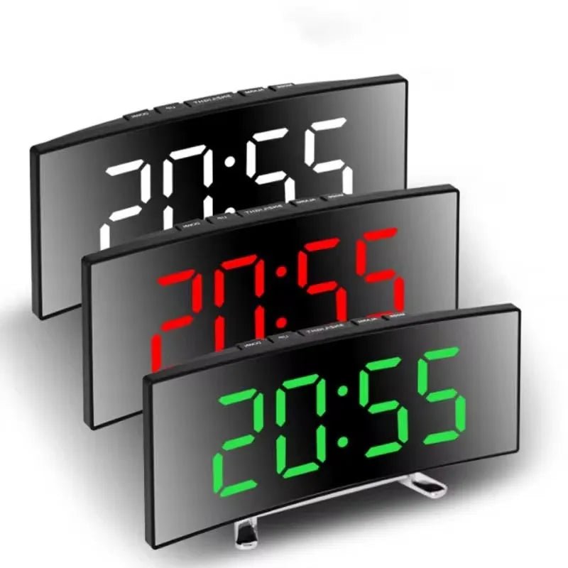 SILENZA Silent LED Mirror Alarm Clock