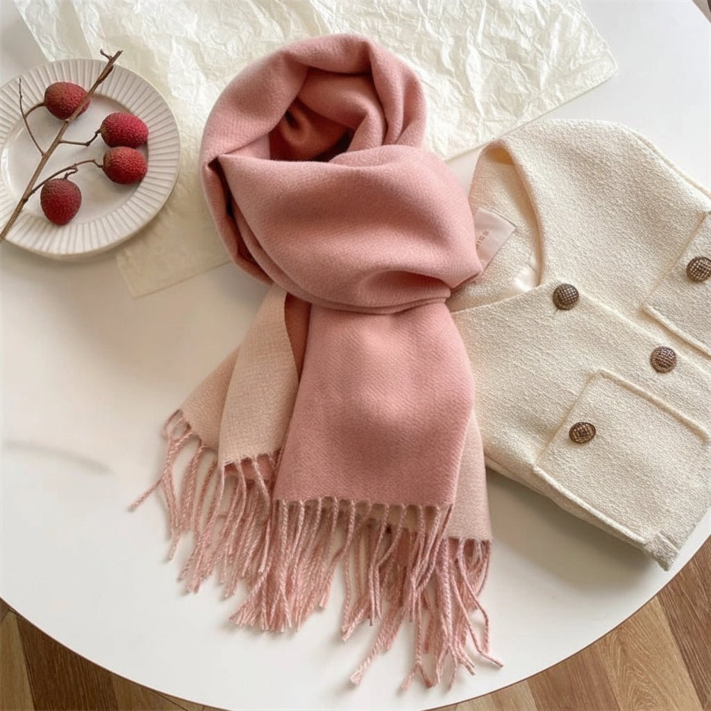 LUXELLE Two-tone Pashmina Scarf