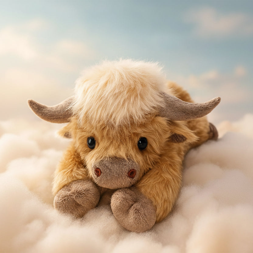 HEATHERMO Enchanting Highland Cattle Plush Toy