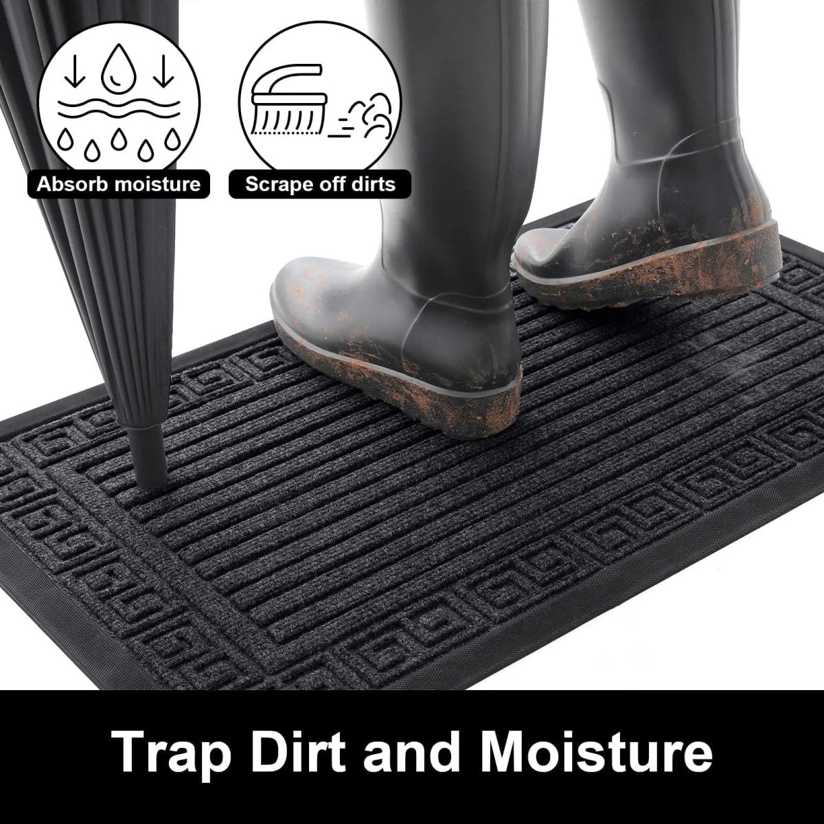 MUDCONTROL Non-slip Rubber Door Mat