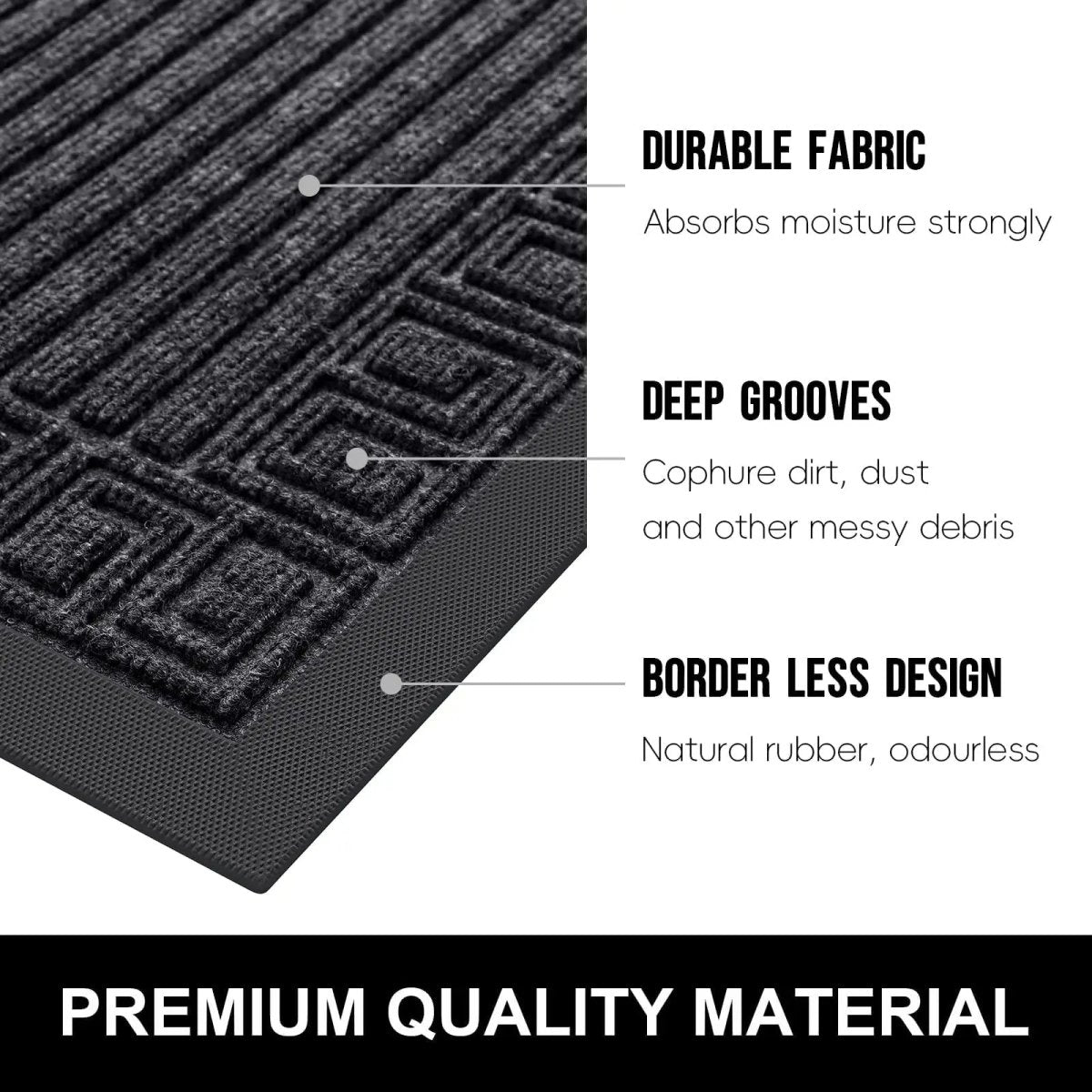 MUDCONTROL Non-slip Rubber Door Mat