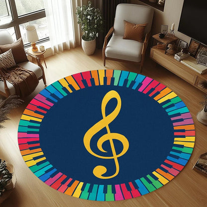 SOFTCHORD Cozy Round Flannel Guitar Rug