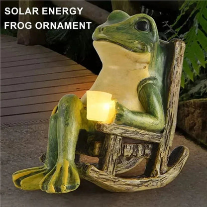 LEUCHTFROSCH Solar Garden Figure