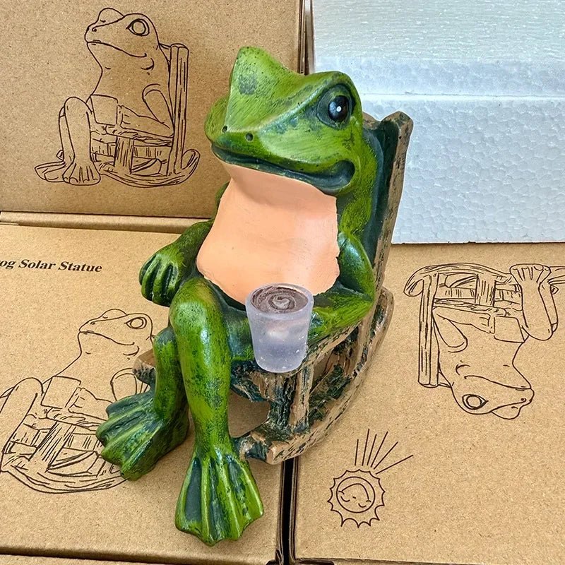 LEUCHTFROSCH Solar Garden Figure