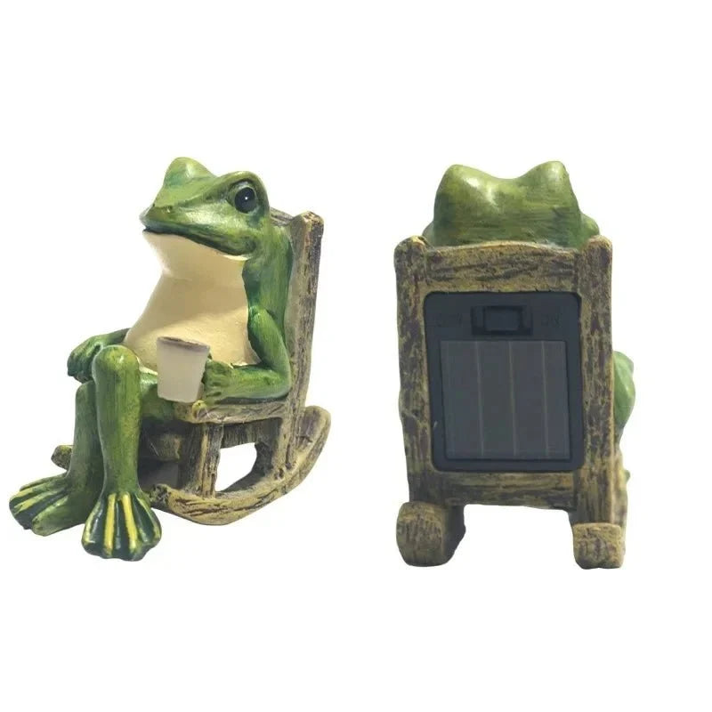 LEUCHTFROSCH Solar Garden Figure