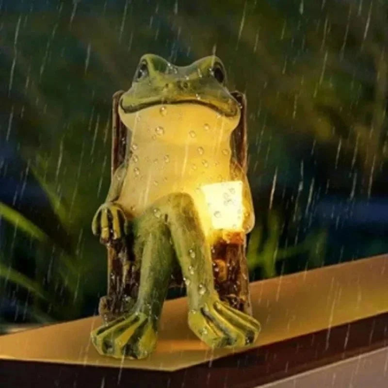 LEUCHTFROSCH Solar Garden Figure