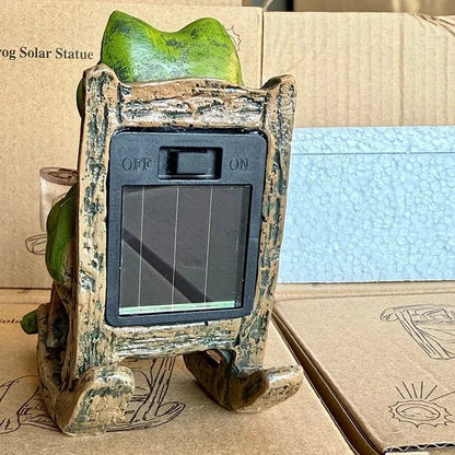 LEUCHTFROSCH Solar Garden Figure