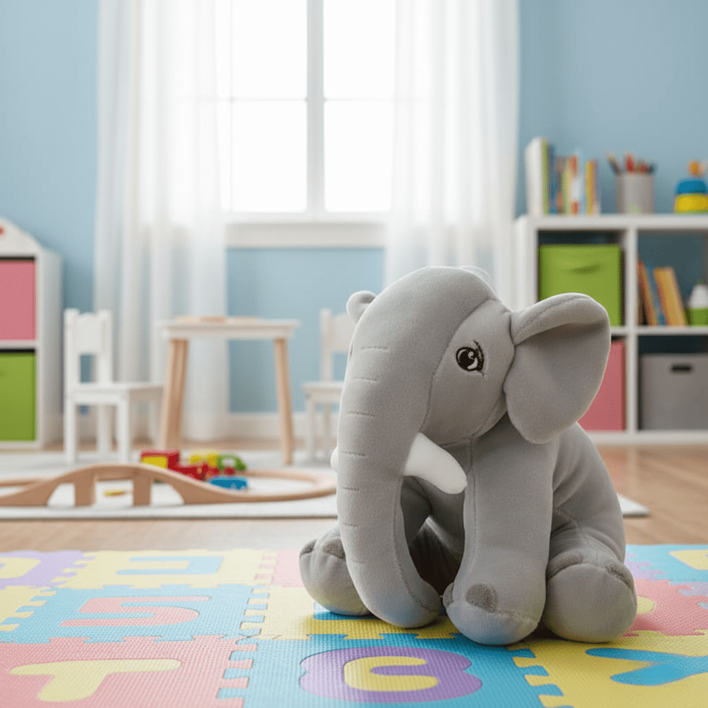 SnuggleTrunk Cuddle Buddy Plush Elephant lifestyle image 1