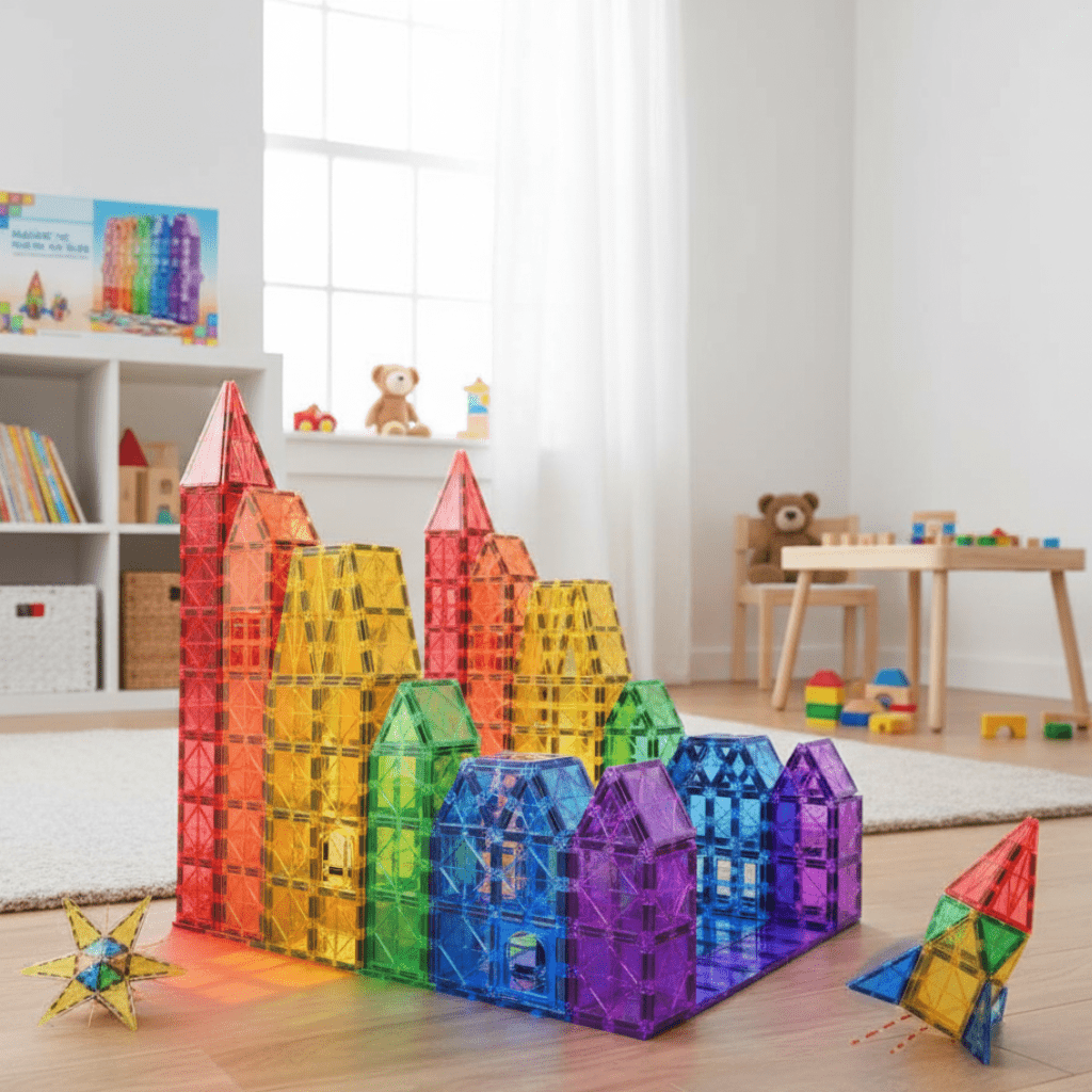 MagnaMonti Tiles Montessori-style Magnetic Building Fun lifestyle image 1