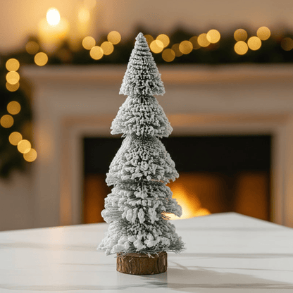 FLOCKCEDAR Mini Flocked Cedar Christmas Decoration