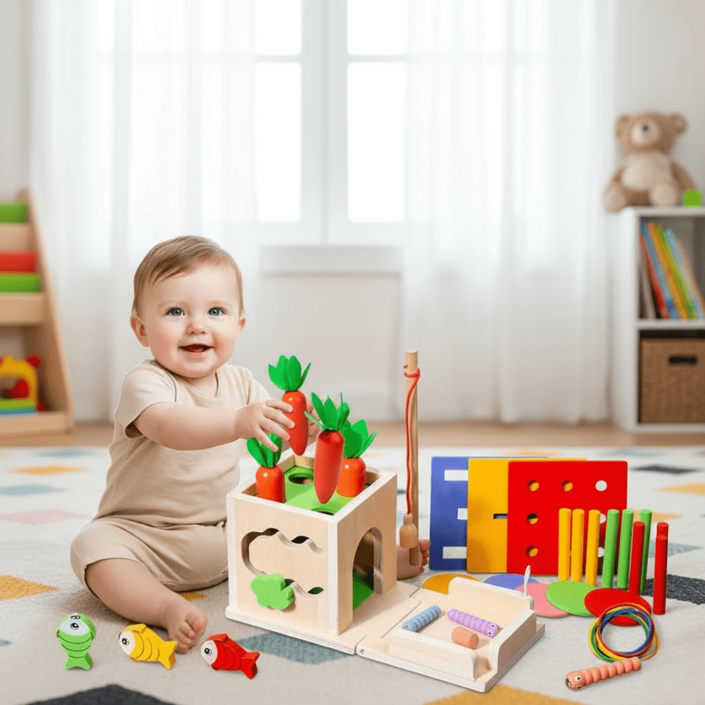 TinyTrail PlayCube 8-in-1 Montessori Play Box