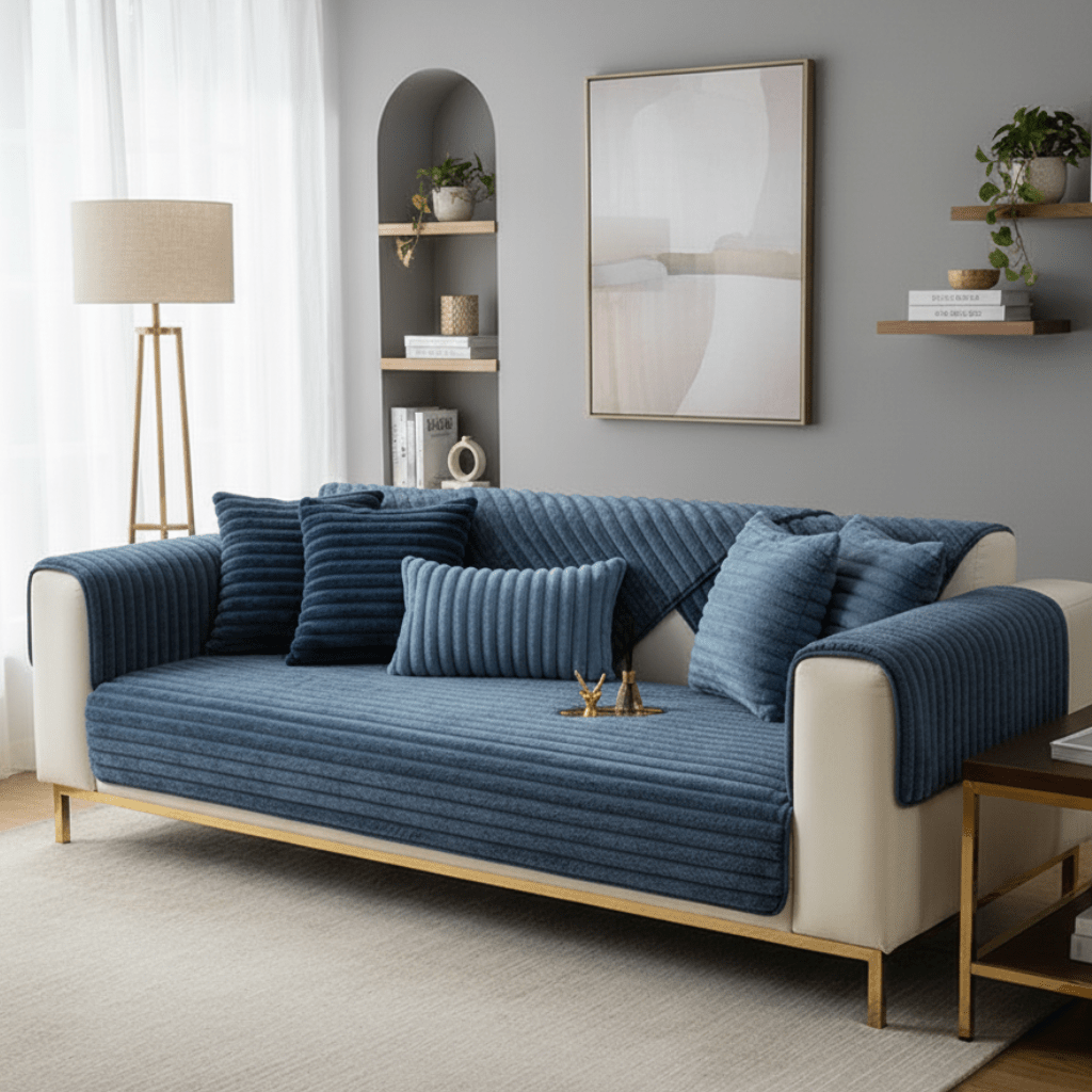 COZYPUFF Luxurious Winter Sofa Cover