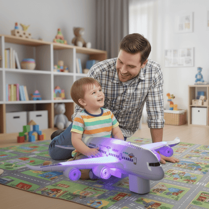 FLYGENIUS Intelligent Music & Light Airplane Toy