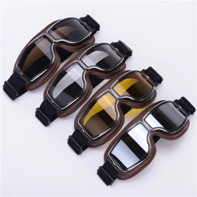 Motorcycle Goggles, UV Protection, Shockproof & Adjustable