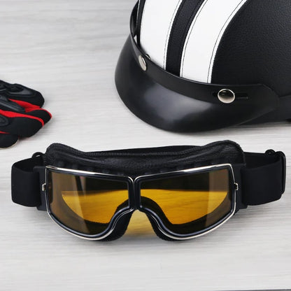 Motorcycle Goggles, UV Protection, Shockproof & Adjustable