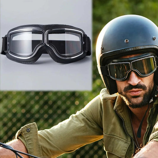 Motorcycle Goggles, UV Protection, Shockproof & Adjustable