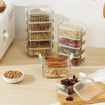 AROMASAFE Stackable Multi-layer Spice Containers