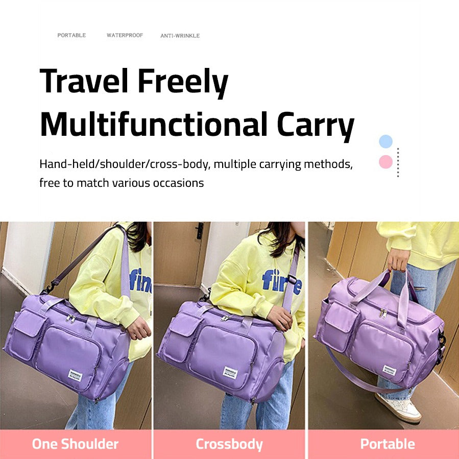 Sports Duffle Travel Bag with Shoe Compartment