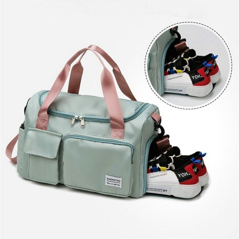 Sports Duffle Travel Bag with Shoe Compartment