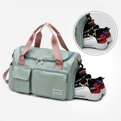 Sports Duffle Travel Bag with Shoe Compartment