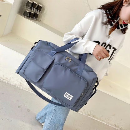Sports Duffle Travel Bag with Shoe Compartment