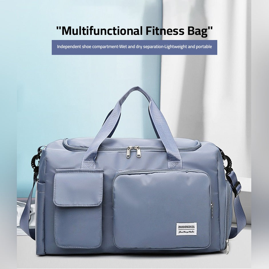 Sports Duffle Travel Bag with Shoe Compartment