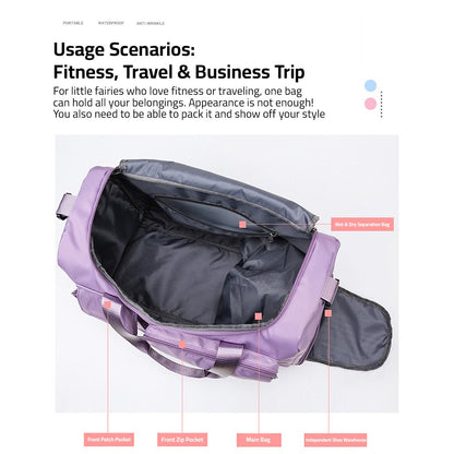 Sports Duffle Travel Bag with Shoe Compartment