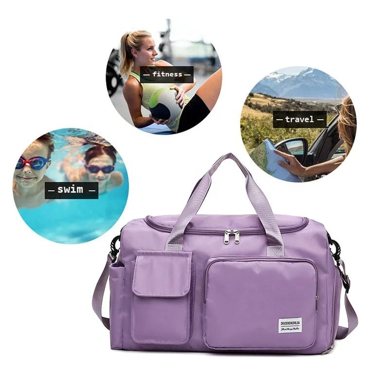 Sports Duffle Travel Bag with Shoe Compartment