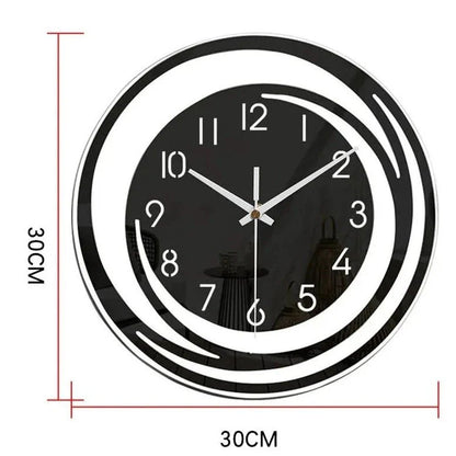 STEALTHICK Black Acrylic Wall Clock