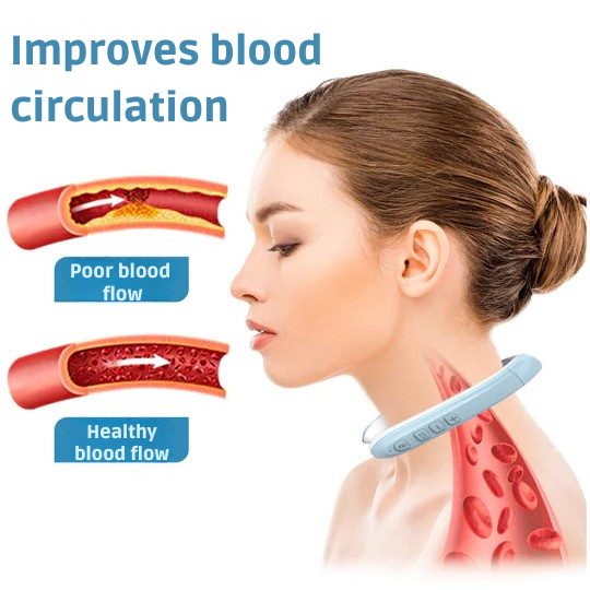 Cordless Neck Massager, Ultrasonic Lymphatic Drainage