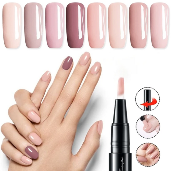 Gel Nail Polish Pens, Fast-Drying Precision Nail Art Pens for Clean Lines, Ombre & Designs