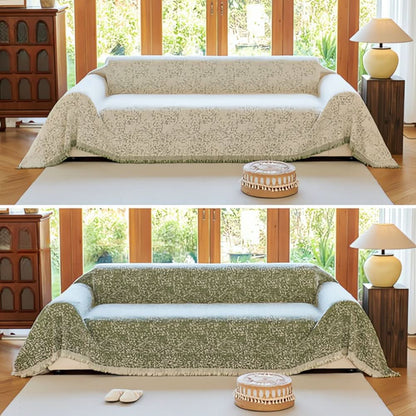 CozyNest Reversible Microfiber Sofa Cover
