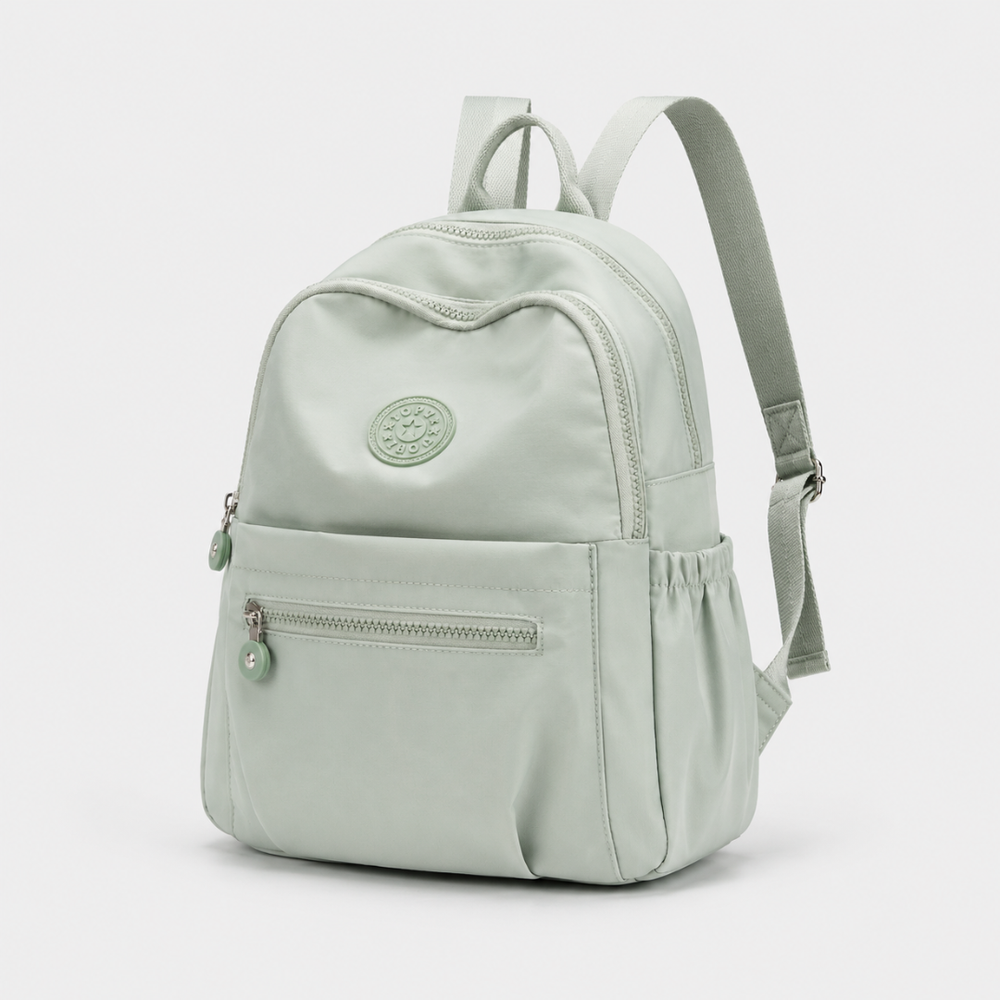 Mini Backpack, Lightweight Nylon Anti-Theft Small Backpack with Multiple Zip Pockets, 11L