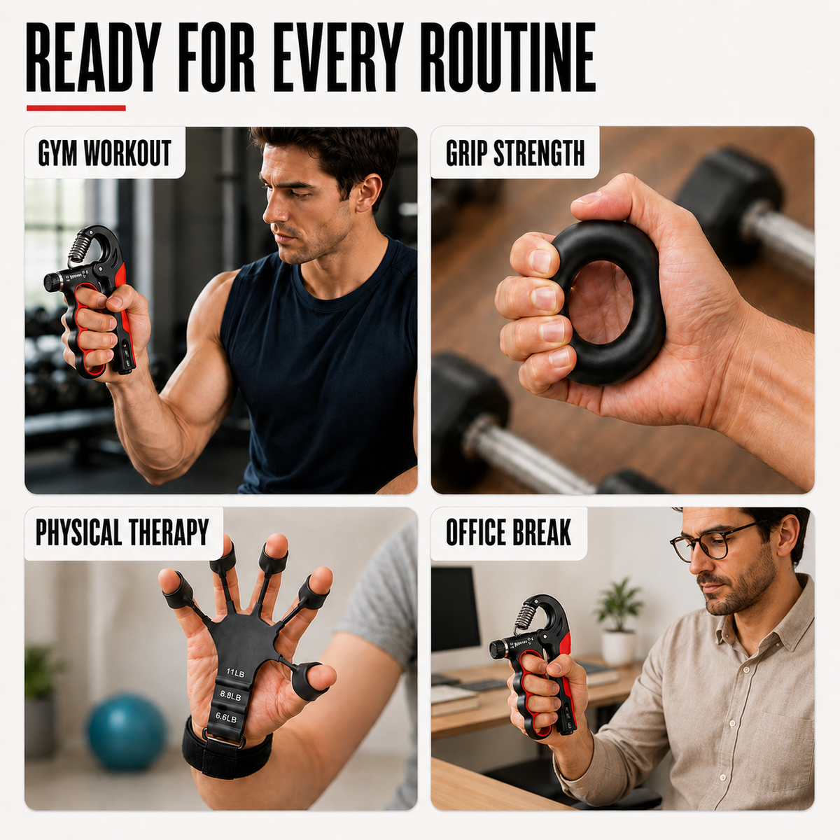 Grippora Adjustable Metal Hand Gripper