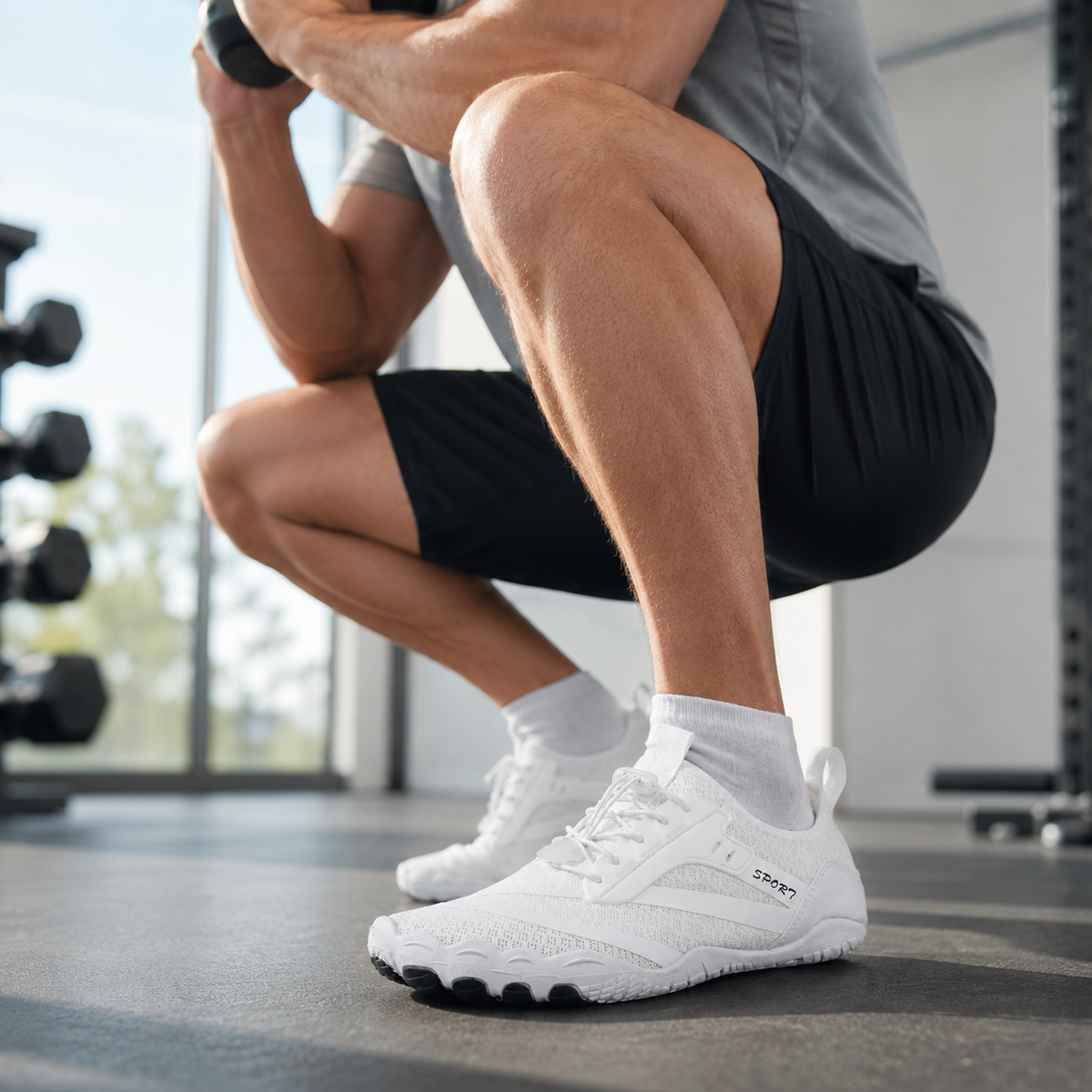 Strideox Barefoot Gym Shoes, Flat Sole Training Shoe