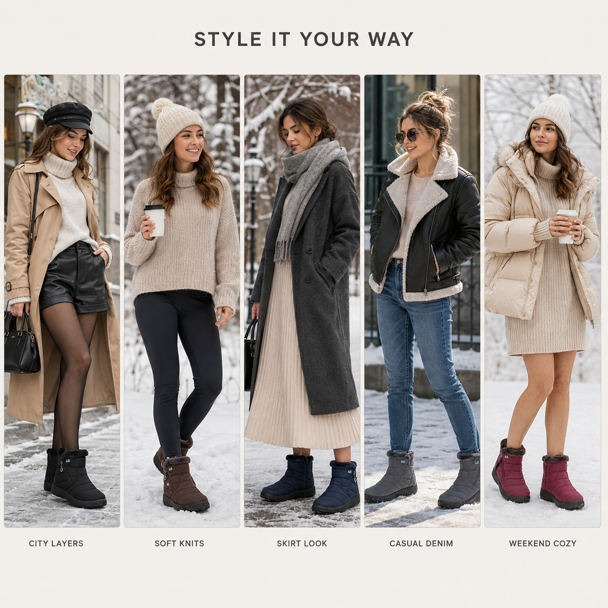 Waterproof Ankle Winter Boots