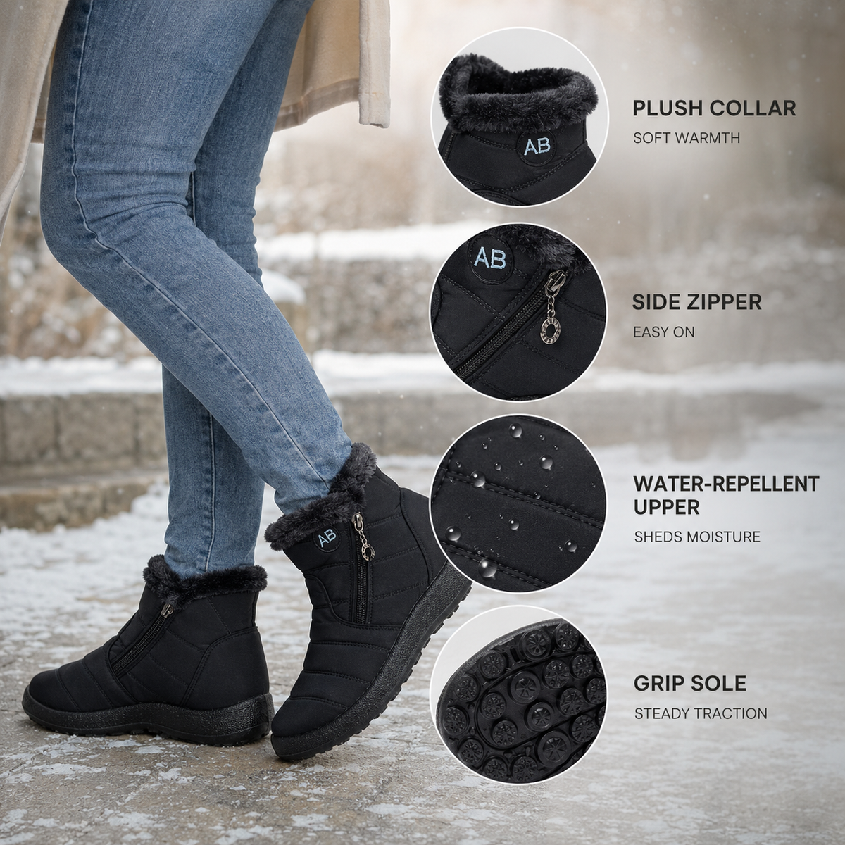 Waterproof Ankle Winter Boots