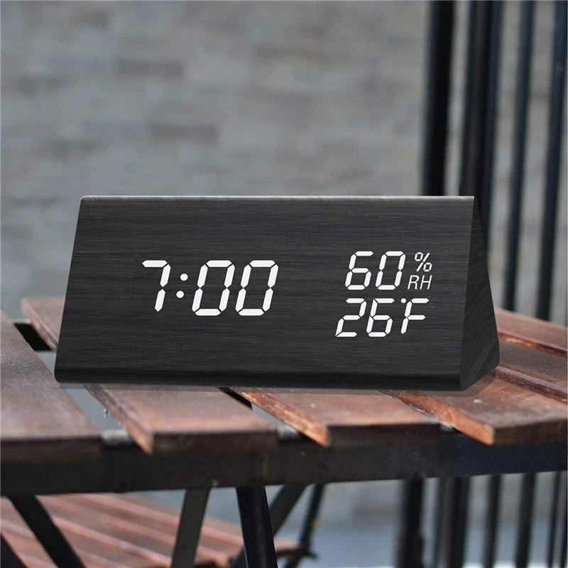 ECOCLOCK Minimalist Digital Wooden Clock