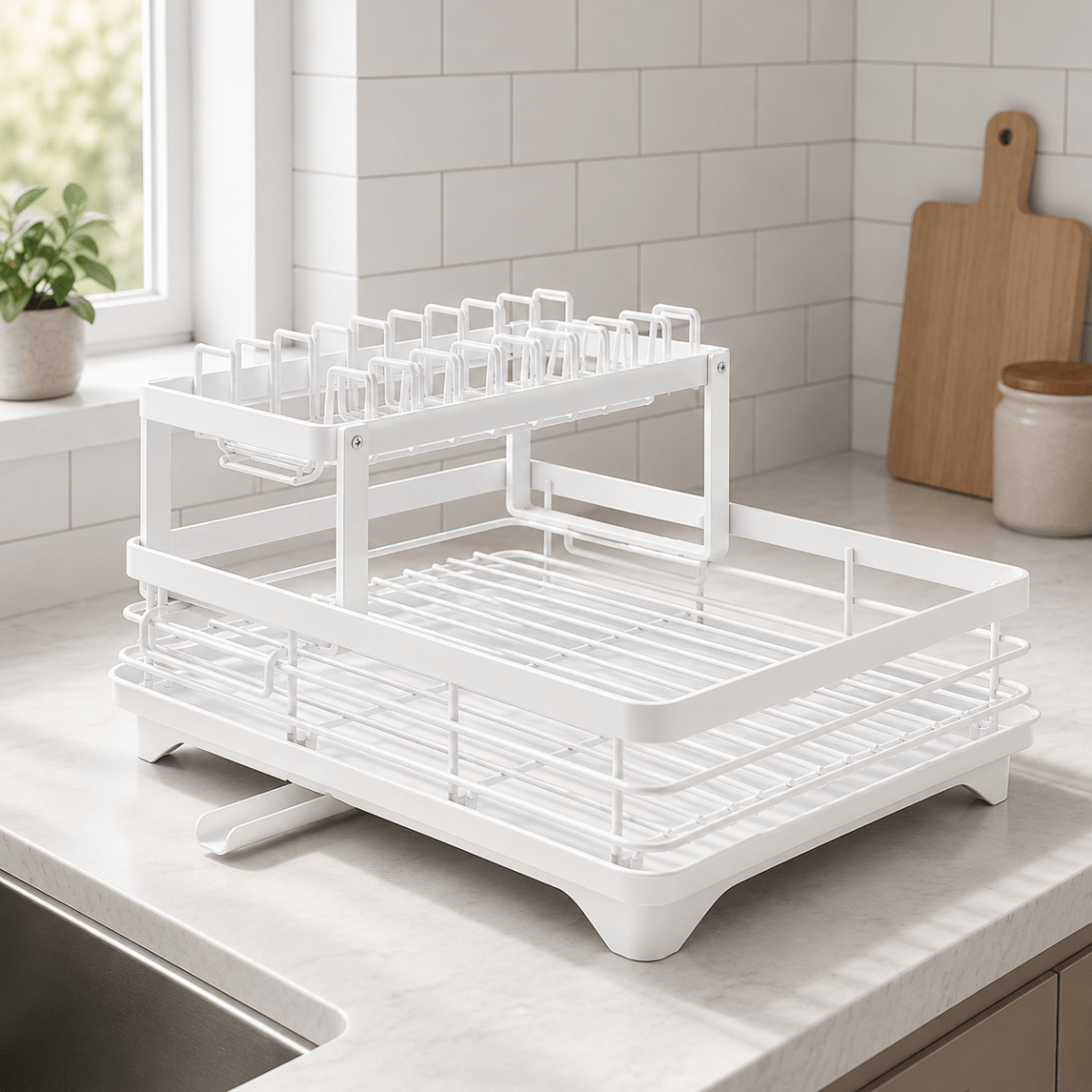 ORGADRAIN Foldable Draining Rack Kitchen Space Saving