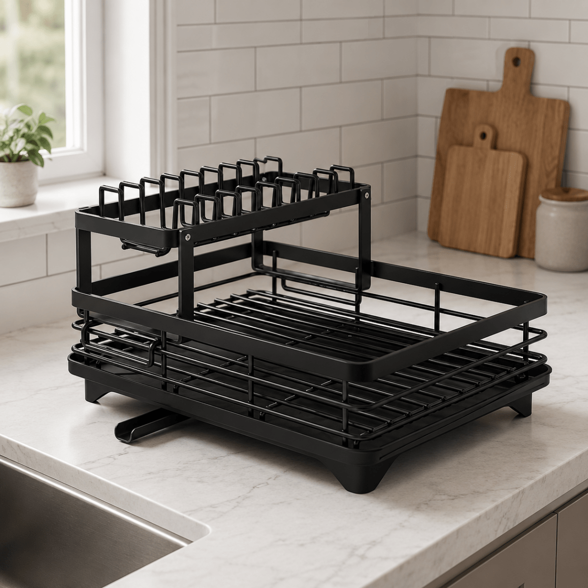 ORGADRAIN Foldable Draining Rack Kitchen Space Saving